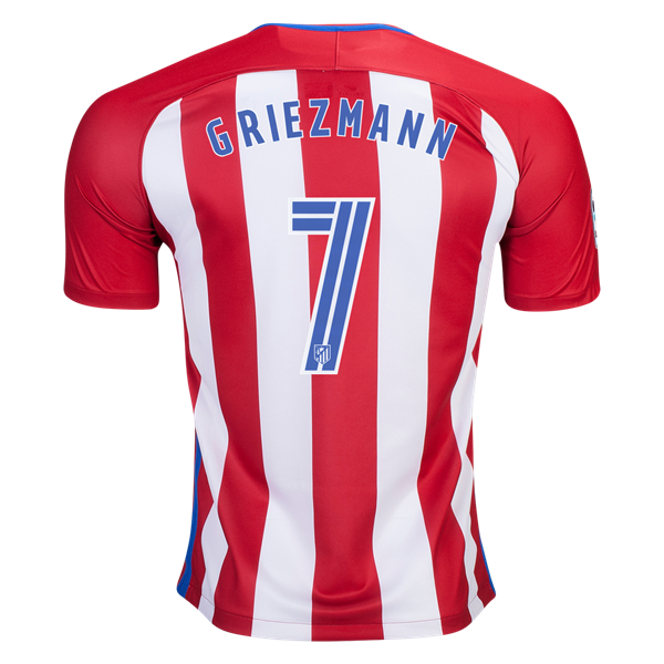 2016-17 Atlético Madrid #7 Antoine Griezmann Home Soccer Jersey